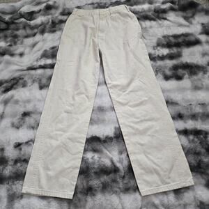 John Galt Cream Carpenter Pants Medium Straight Leg Utility Workwear Y2K